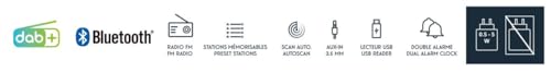 Radio numérique DAB+ Thomson avec 60 présélections et réveil Bluetooth - 3