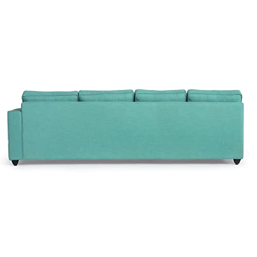 Image of Wakefit Sofa Set | 3 Year Warranty | Sofa 3 Seater, 3 Seater Sofa for Living Room, Wooden Sofa Set, 4 Seater + Left Aligned, Sofa for Living Room - Napper(Linen Charm : Linen Charm Lagoon)