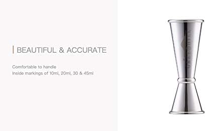 Set de Bar de 5 Piezas de Acero Inoxidable 18/8 con Coctelera y Jigger miniatura 8