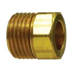 12015 Hex Nut, 5/16 in Male Inverted Flared, Brass (8 Pack)