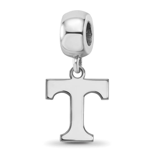 LogoArt Sterling Silver University of Tennessee Small Dangle Bead Charm
