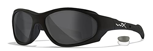 Wiley X XL-1 Advanced Sunglasses, ANSI Z87 Safety Glasses for Men and Women, UV Eye Protection for Shooting & Motorcycle Matte Black Frame, Smoke Grey and Clear Changeable Lenses, Ballistic Rated
