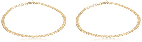 Touchstone Indian Bollywood Pretty Ethnic Style Small Ball Chain Designer Jewelry Paazeb Anklets Payal In Gold Tone For Women. #TOP5