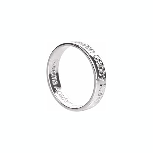 Custom Engraved Ring Band &bull; Unisex Couple's Anniversary or Valentine's Day Gift &bull; Name, Date...