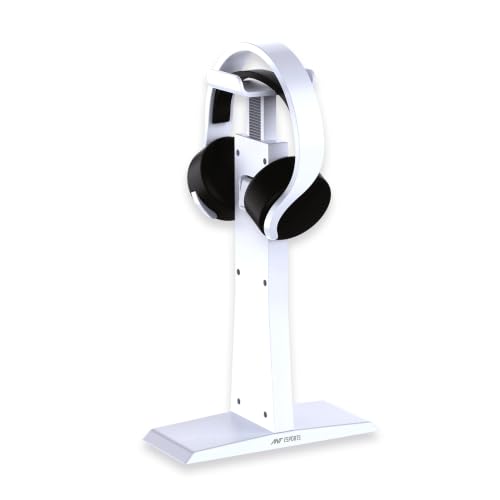 Image of ANT Esports Universal Headset Stand for Gaming Headphones, Adjustable Height 22.5-33.5 cm, Durable ABS, Anti-Slip Rubber Base, 2-Piece Detachable Design, White, 1 Year Warranty