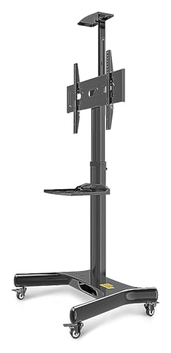 Carro móvil para TV con ruedas, soporte ajustable miniatura 6