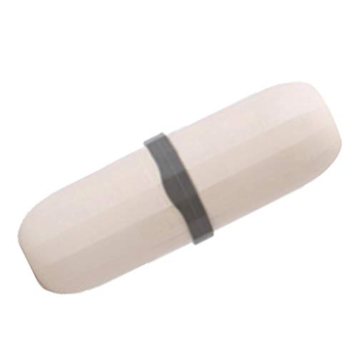 MERIGLARE Escova de Dentes de Plástico Suporte de Dente de Viagem Caneca de Enxaguamento Copo - Bege