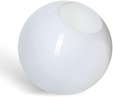 KastLite 12" White Acrylic Lamp Post Globe | Smooth Textured with 5.25" Neckless Opening | Manufactured in the USA