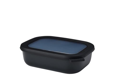 Mepal Rosti 998244 Circular Rectangular Storage Container, 33.8 fl oz (1,000 ml), Nordic Black