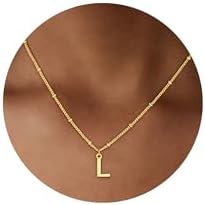 Initial Necklaces for Women Girls, Dainty 18K Gold Plated Letter Initial Necklace Teen Girl Gifts Trendy Stuff Non Tarnish Name Necklace Personalized Gifts for Women Girls Gold Jewelry