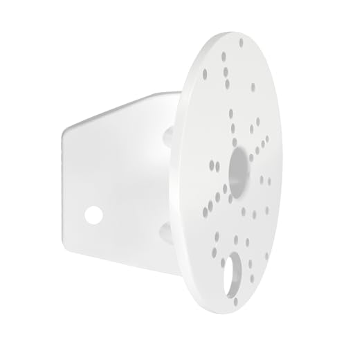 EGLO Außenstrahler Eckanbindung, Eckhalterung aus Stahl für Außenlampen, Farbe: Weiß, Ø: 11,2 cm