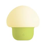 Emoi Multicolor LED Baby Night Light, Portable Silicone Cute Mushroom Nursery Night Lamp, Romantic Dim Mood Lamp, Tap Color Control, BPA-Free, Rechargeable Battery for up to 6-Hour Usage.(H0022G)