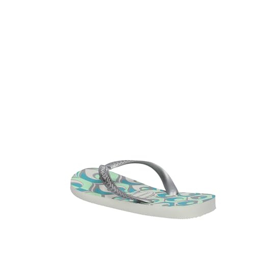 Chinelo Top Spring, Havaianas, Feminino, Branco/Prata/Azul/Verde, 33/34