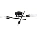 Progress Lighting Antique Bronze Astra Collection 3-Light Modern Semi-Flush Mount Light Matte Black