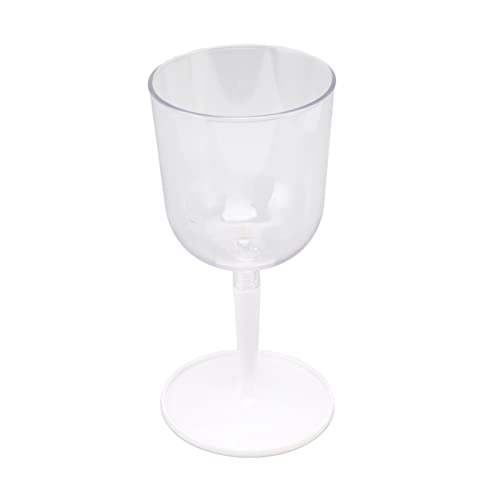 TOPINCN Portable Detachable Wine Glass, Keeps Drinks Cool Beautiful Travel Wine Glasses Clear for Outdoor (White)