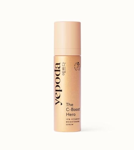 YEPODA - THE C-BOOST HERO - Sérum iluminador de vitamina C 15%. Poderoso sérum de vitamina C 15% con ingredientes estrella (30 ml)