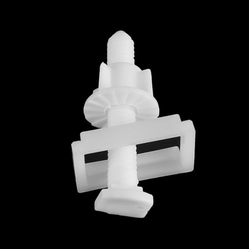 Laroal 8 Stück Toilettensitzschrauben, Ersatz-Toilettensitzbolzen mit Kunststoffmuttern und Unterlegscheiben, Teilesatz, Toilettensitz-Befestigungsscharniere, Zubehör