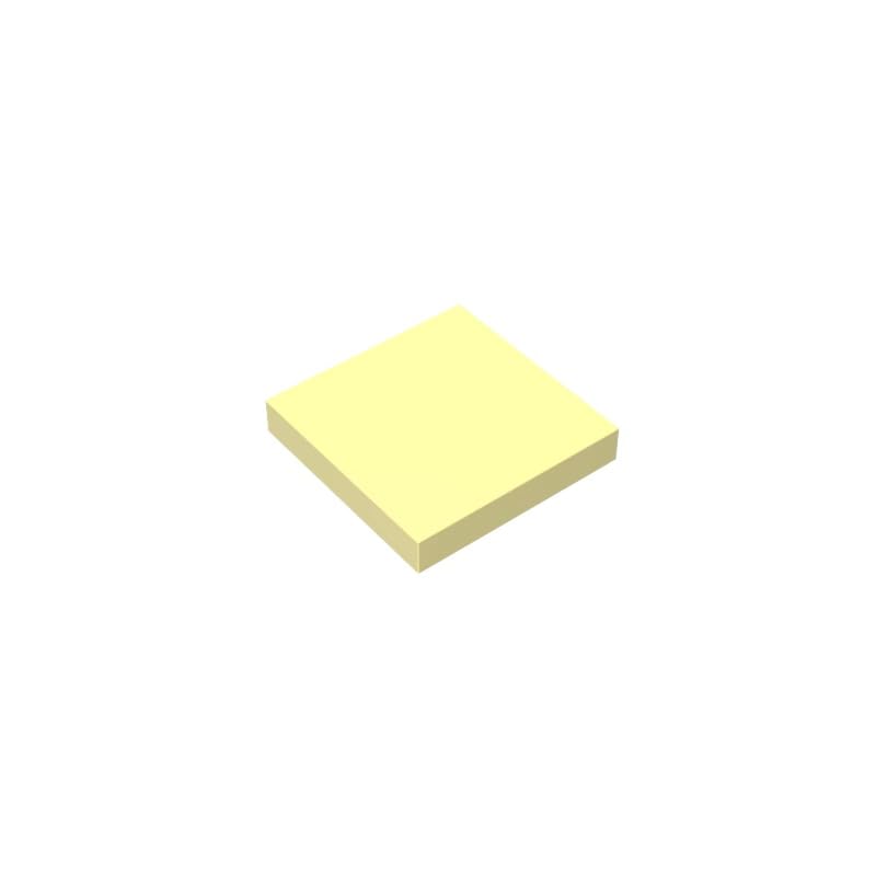 Gobricks 3068 Foundation Plate Tile 2x2 with Groove 50 Pieces GDS-561 Compatible with Lego Building Blocks Color:Light yellow — image 1