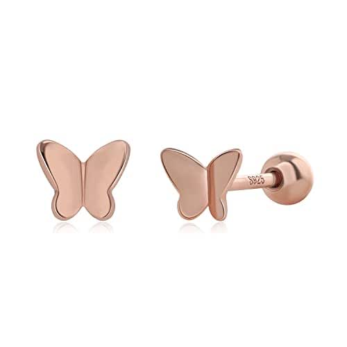 Unisex Sterling Silver Stud Earrings - Round Screw Back 2mm-7mm, Cubic Zirconia 7 thumbnail image