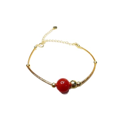 Bracelet en argent pour femme hypoallergénique perles agate S925