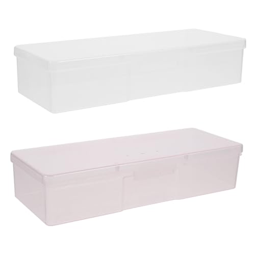 PATKAW 4個 ネイルキット ネイルツール収納ボックス ネイルアート 保有者 技術 道具 用品 爪 ネイルツール収納ケース 保存容器 ネイルツールホルダー マニ ツール収納ケース Abs