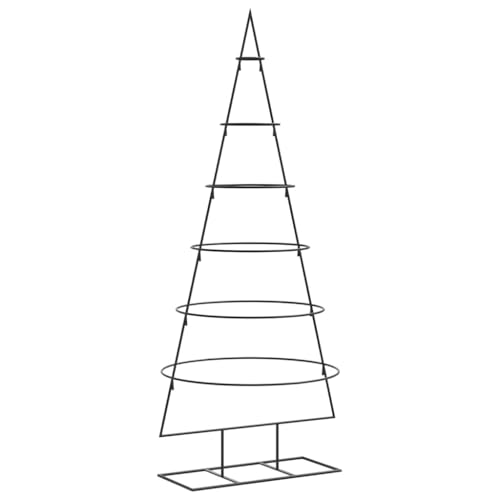 vidaXL Metall-Weihnachtsbaum für Dekorationen Schwarz 150 cm,...