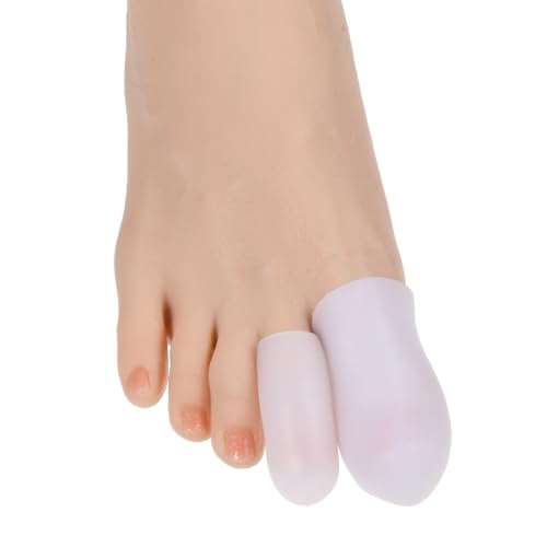 Image of 12 Pcs Silicone Toe Protectors Fittable Gel Toe Cap Breathable Toe Cover Sleeves Toe Cushions for Women Men Protect Toe from Rubbing Missing or Ingrown Toenails Corns Calluses Blisters