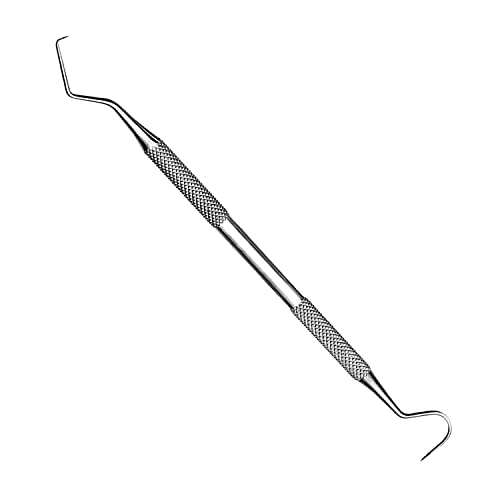 Alis Dental Scaler Double Ended | Dental Oral Care Probes Stainless Steel Tooth Scraper Dental Hygiene Teeth Cleaning Plaque Tartar Removal For Personal & Pets Adl102 Pack Of 1 (Dental Scaler)
