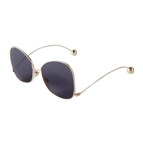 Lunettes de soleil de luxe vintage et monture irrégulière haute mode féminine