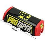 Templehorse White Blue Pro Taper Handlebar Pad and Keepitroostin Sticker Fits Yamaha Yz125 Yz250 Yz250f Yz450 2006-2014 (Black-Red)