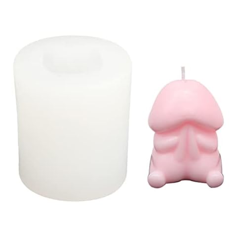 WEGOO Silicone Candle Mold 3D Funny Soap Making Supplies Christmas Chocolate Molds Cute Silicone Mould for Soap Candle Making Cover