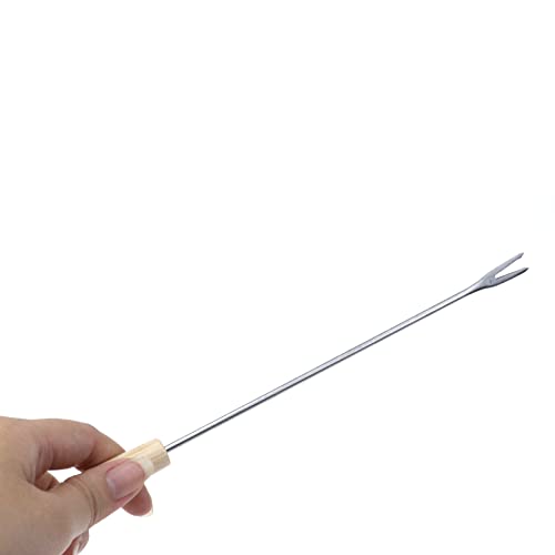 image for Crapyt Fondue Forks with Wooden Handle Heat-resisted Assorted Color 6 