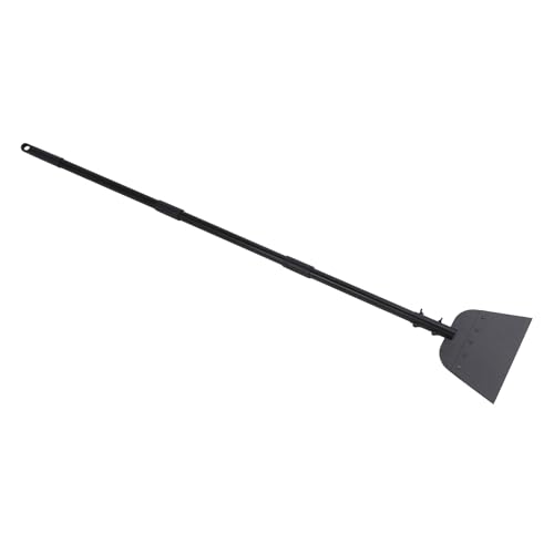 ViaGasaFamido Pala para Nieve, Pala Plana de Acero de Aleación para Eliminación de Hielo de Alta Resistencia, Diseño Ergonómico de 54 Pulgadas de Alto para Limpieza de Invierno y Trabajos en el Jardín