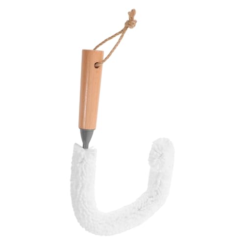 Ipetboom Brosse à Bouteille Flexible 45 Cm avec Manche en Bois Naturel, Goupillon pour Carafes et Verrerie, Nettoyage en Profondeur pour Verres, Biberons et...