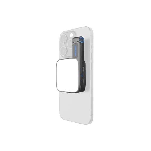 Image of Amaran Go Magnetic Selfie Phone Light, Compatible with MagSafe & Qi2 Magnets, Dual LED Light Source with Adjustable Mirror Light & CCT (2700K-6500K), for Selfies, Makeup, & Content Creation (Charcoal)