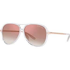 Michael Kors Breckenridge Rose Gold Gradient Mirrored Aviator Ladies Sunglasses MK2176U 30156F 58