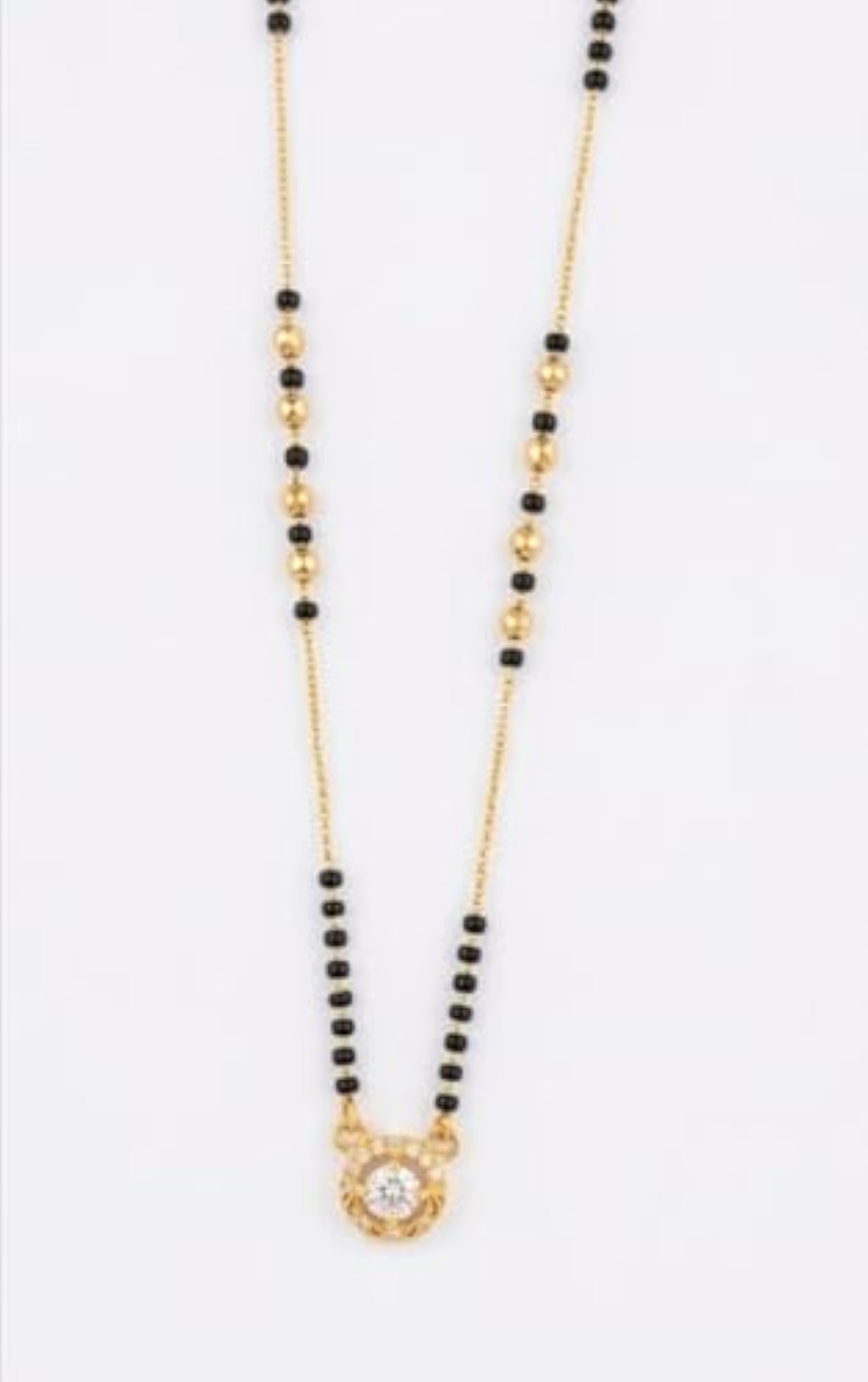 Traditional Gold Plated Mangalsutra Necklace with Designer Pendant