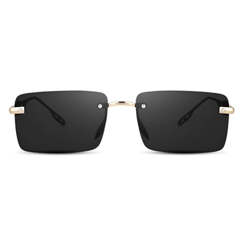 Image of IFLASH UV Protected Rectangular Rimless Sunglasses for Men and Women