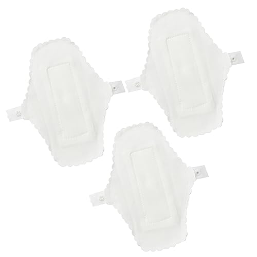 FOMIYES 3個 1 防水月経布 パッド ブリーフ サニタリー ママ パンツ フェミニン ファブリック コットン タオル 通気性 パンティー トイレ カエル 生理用ナプキン 白い