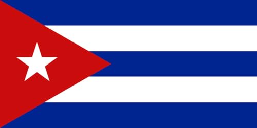 Image of Set of 5 National Flag Themed Sticker Decal of Flag, Country Map, Circular Shape, Heart Shape and with USA Flag for Car, Phone, Laptop, Mug, Bottle, Textbooks (Cuba)