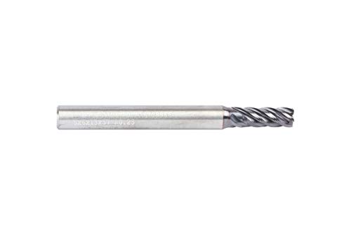 WIDIA Hanita 577C05002T VariMill II 577C HP End Mill, 0.25 mm Radius, 5 mm Cutting Diameter, Carbide, AlTiN Coating, RH Cut, Straight Shank, 5-Flute