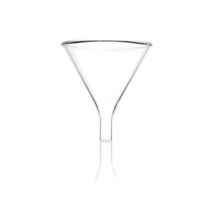 Kimble 29020-80 Glass Round Powder Filling Funnel, with 1.5" Stem, 80mm Diameter, (Pack of 6)