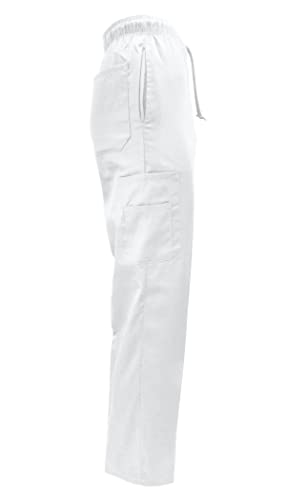 Natural Uniforms Classic Chef Cargo Pants (White Single, 4X-Large)
