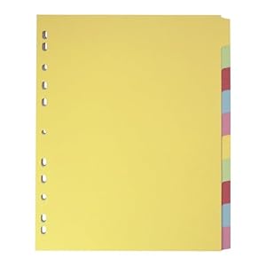 Elba – Set di divisori assortiti formato A4, 10 pezzi, extra ampio