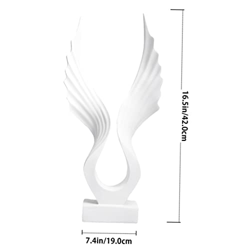 Statue aile d'ange blanche ornement de table moderne en résine bar