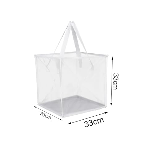 Organisateur de linge pliable blanc 33x33x33 cm pour rangement vêtements