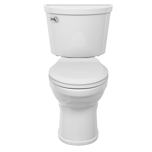 American Standard 610BA001.020 Champion PRO Two-Piece Toilet with Slow-Close Seat and Wax Ring, Round Front, Chair Height, White, 1.28 gpf - Thumbnail 5