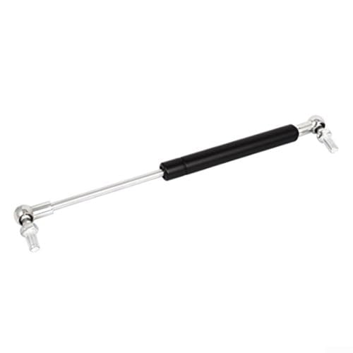 Beatanug Barra de soporte de elevación hidráulica para armarios y puertas abatibles, construcción de acero, 18 cm de longitud, acabado negro/plateado, paquete de 2, fácil instalación, suave (180)