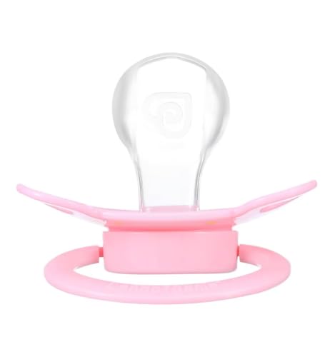 Image of Landofgenie Adult Sized Pacifier Large Handle Large Shield Cute Print Paci Pink