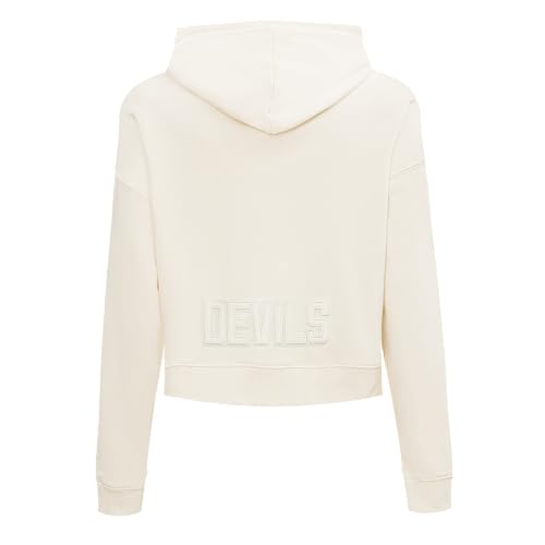 Sudadera NHL Pro Standard para mujer color cáscara de huevo talla L con diseño cropped moderno 3